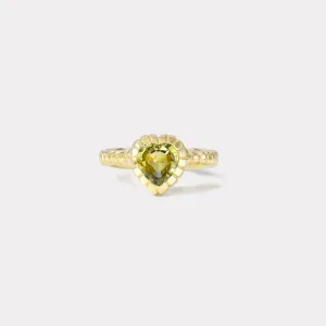 1.2ct Green Sapphire Heirloom Bezel Ring