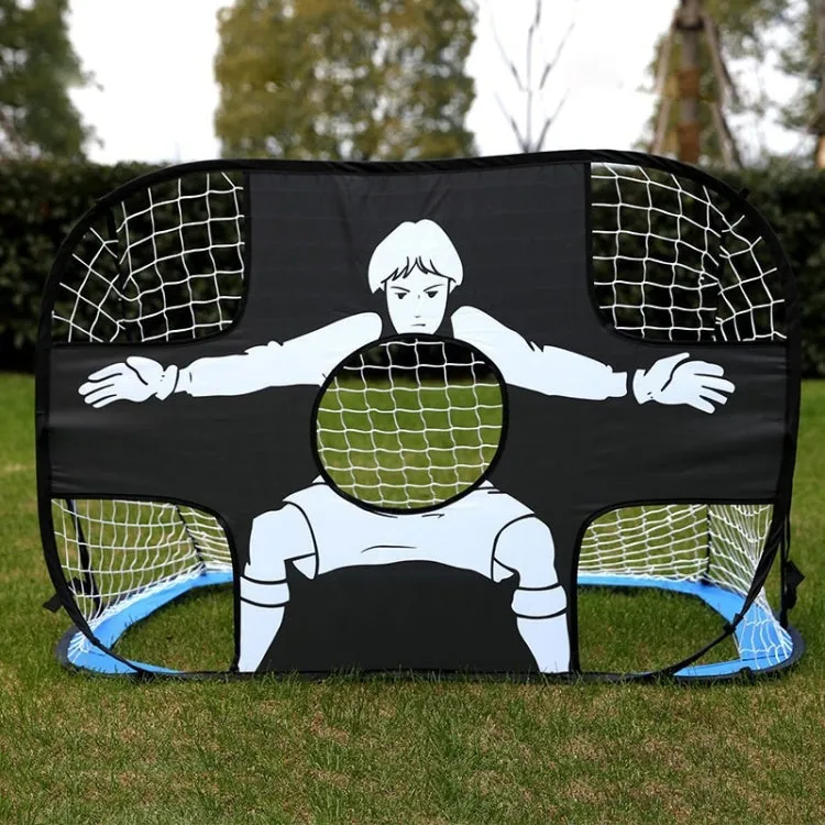 2 In 1 Pop Up Goal Football Training Goal Portable Football Cage For Indoor And Outdoor Use(Blue)