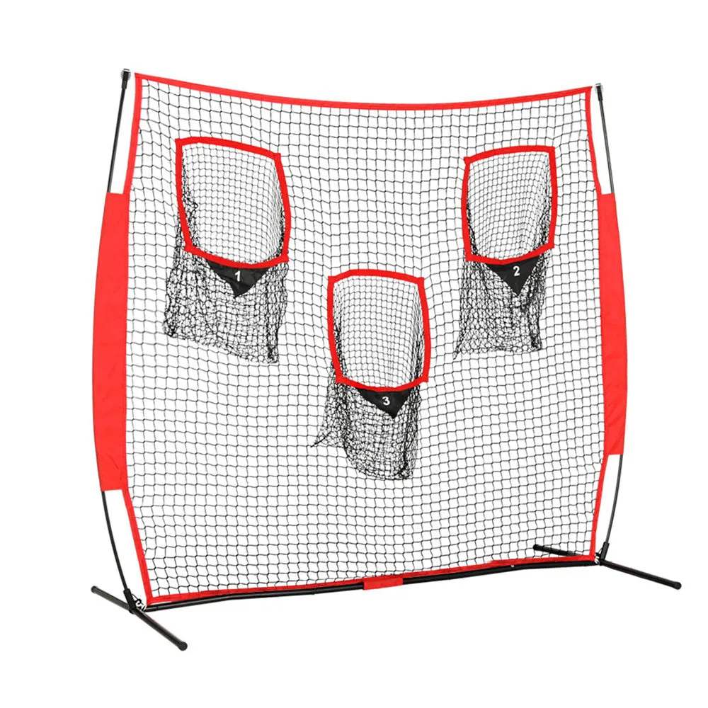 6FT Portable Football Goal Net w/ 3 Target Zones Everfit