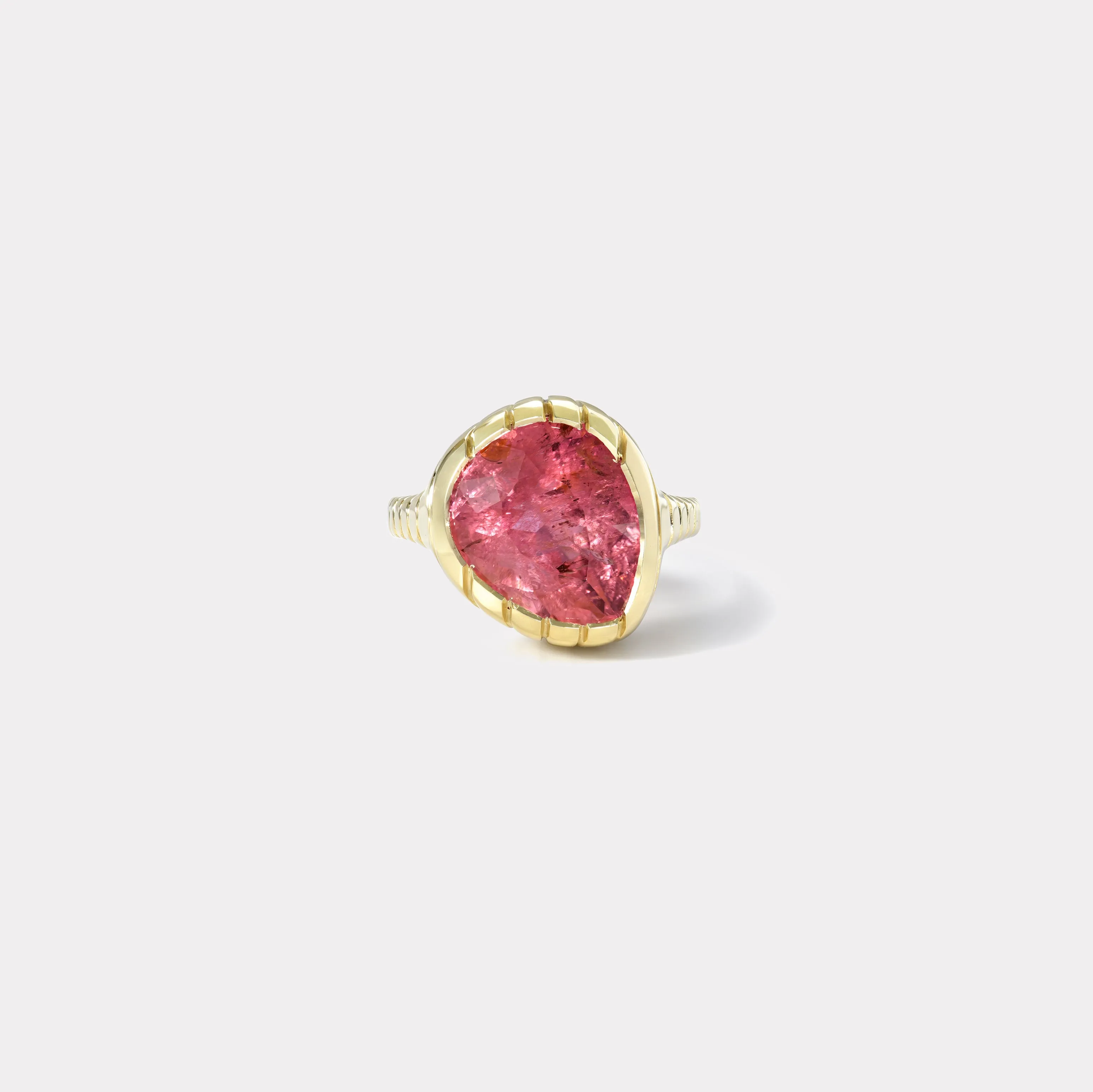 7.63ct Pink Tourmaline Heirloom Bezel Ring