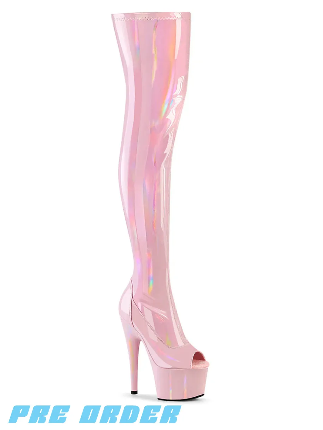 ADORE-3011HWR - BABY PINK STRETCH HOLO ✰ PRE ORDER ✰