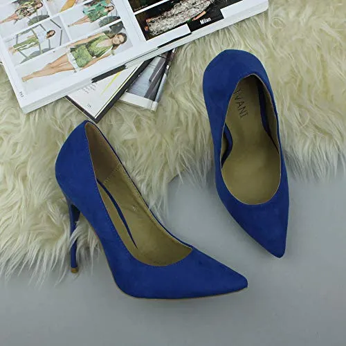 Ajvani high Heel Stiletto Smart Work Evening Pointed Court Shoes Size