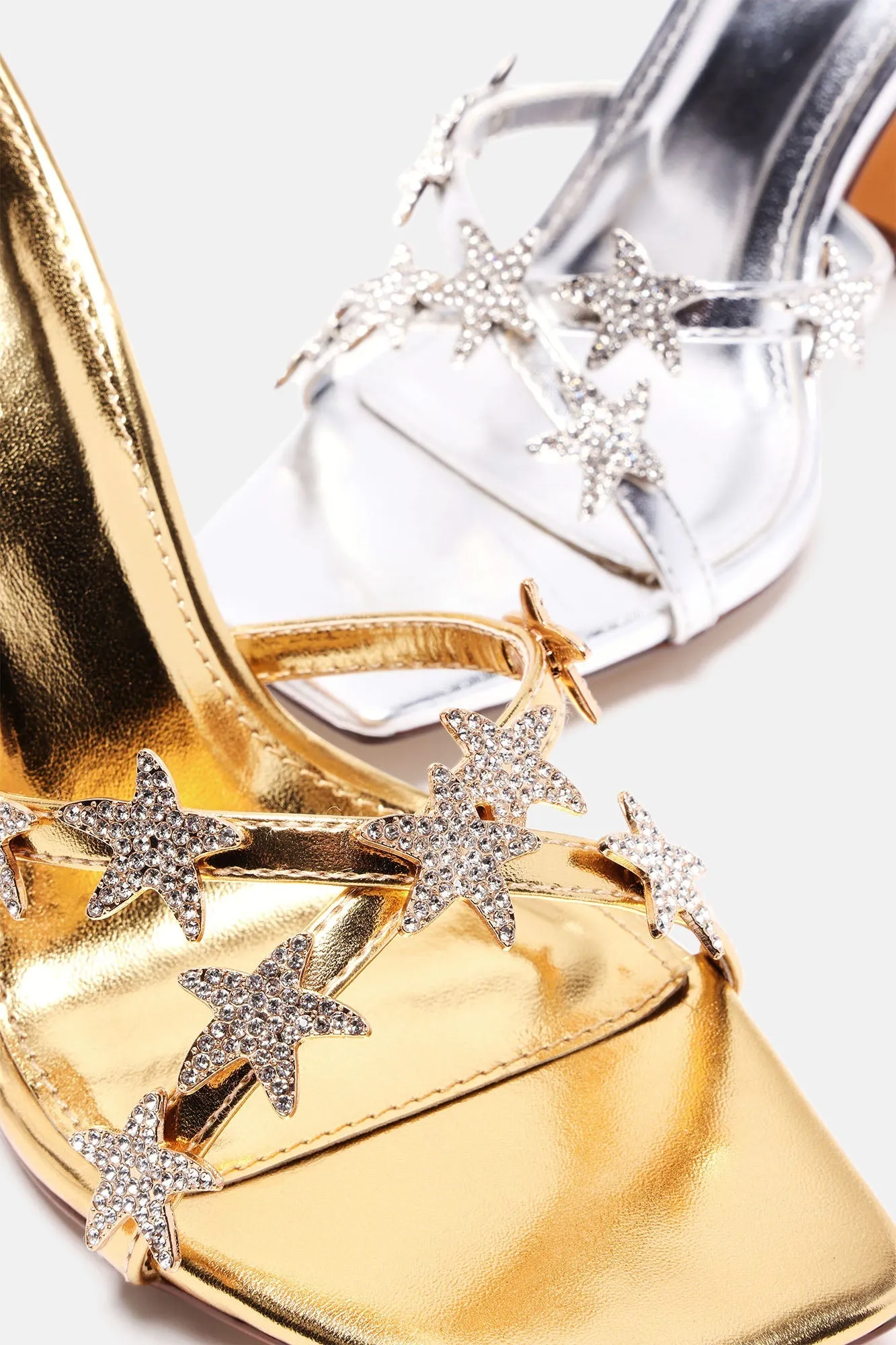 Amozae-Above The Stars Heeled Sandals - Gold