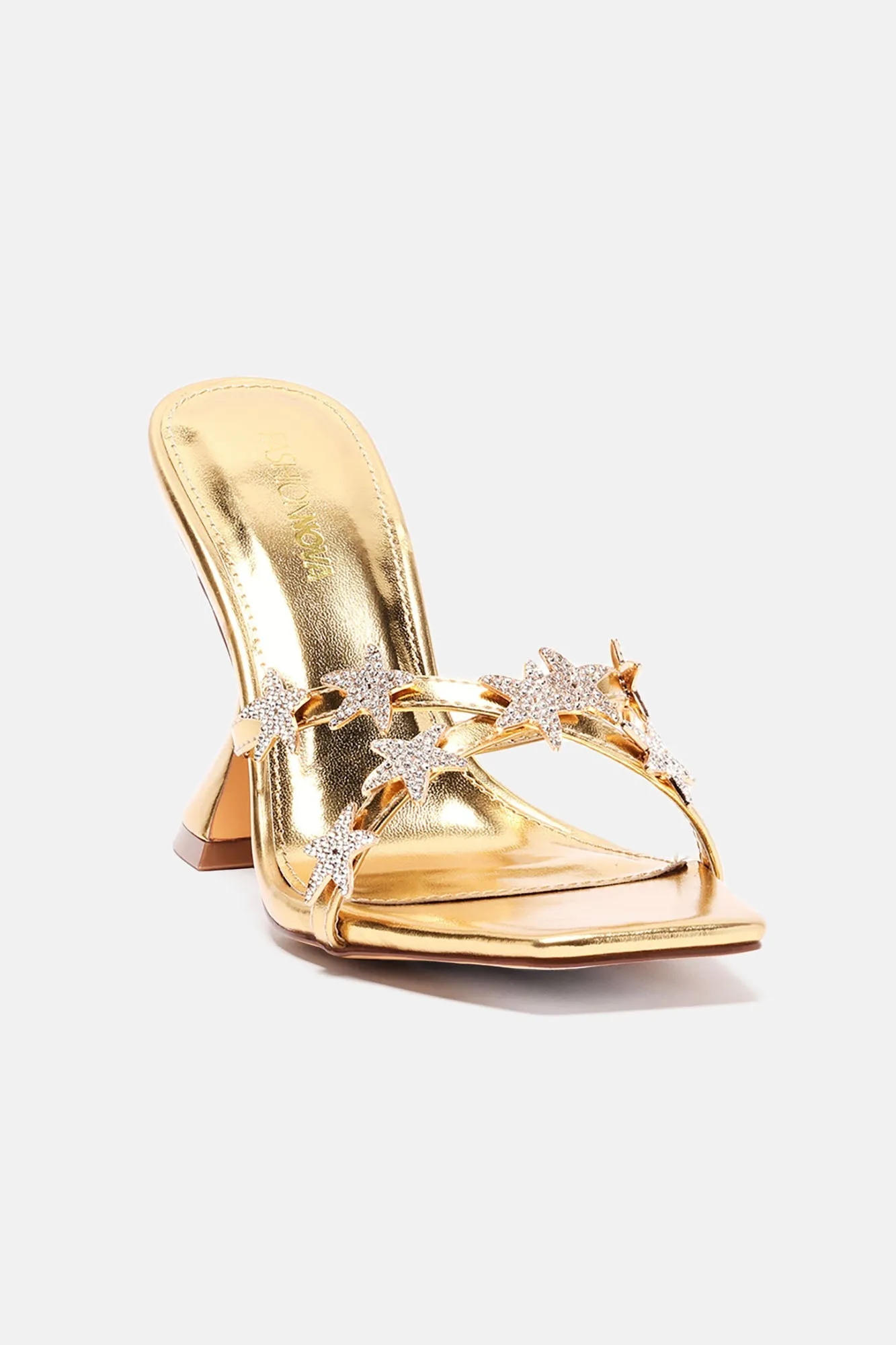 Amozae-Above The Stars Heeled Sandals - Gold