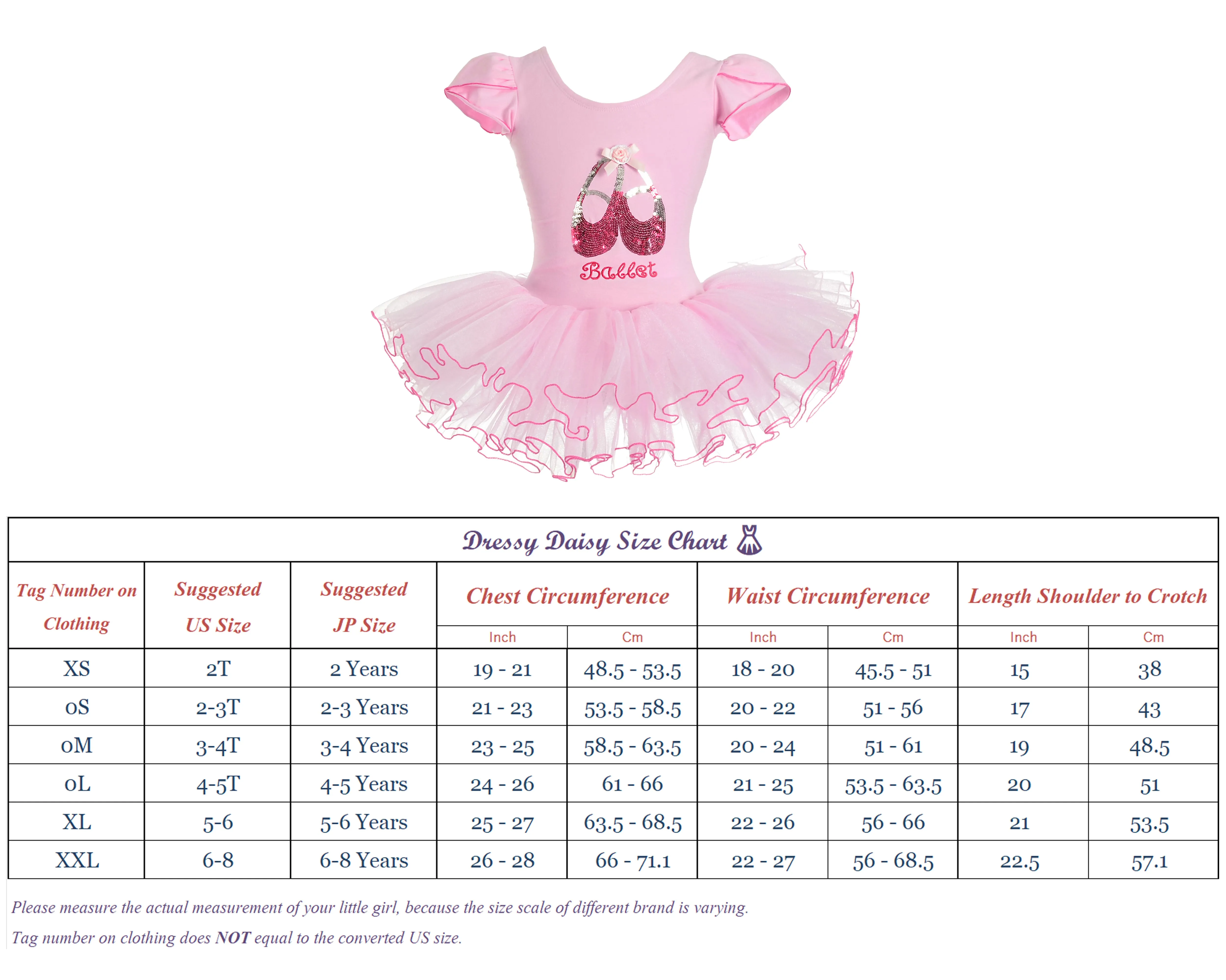 BA060 Girls' Sequined Ballerina Shoe Ballet Tutus Fairy Dance Costumes Size 2-8