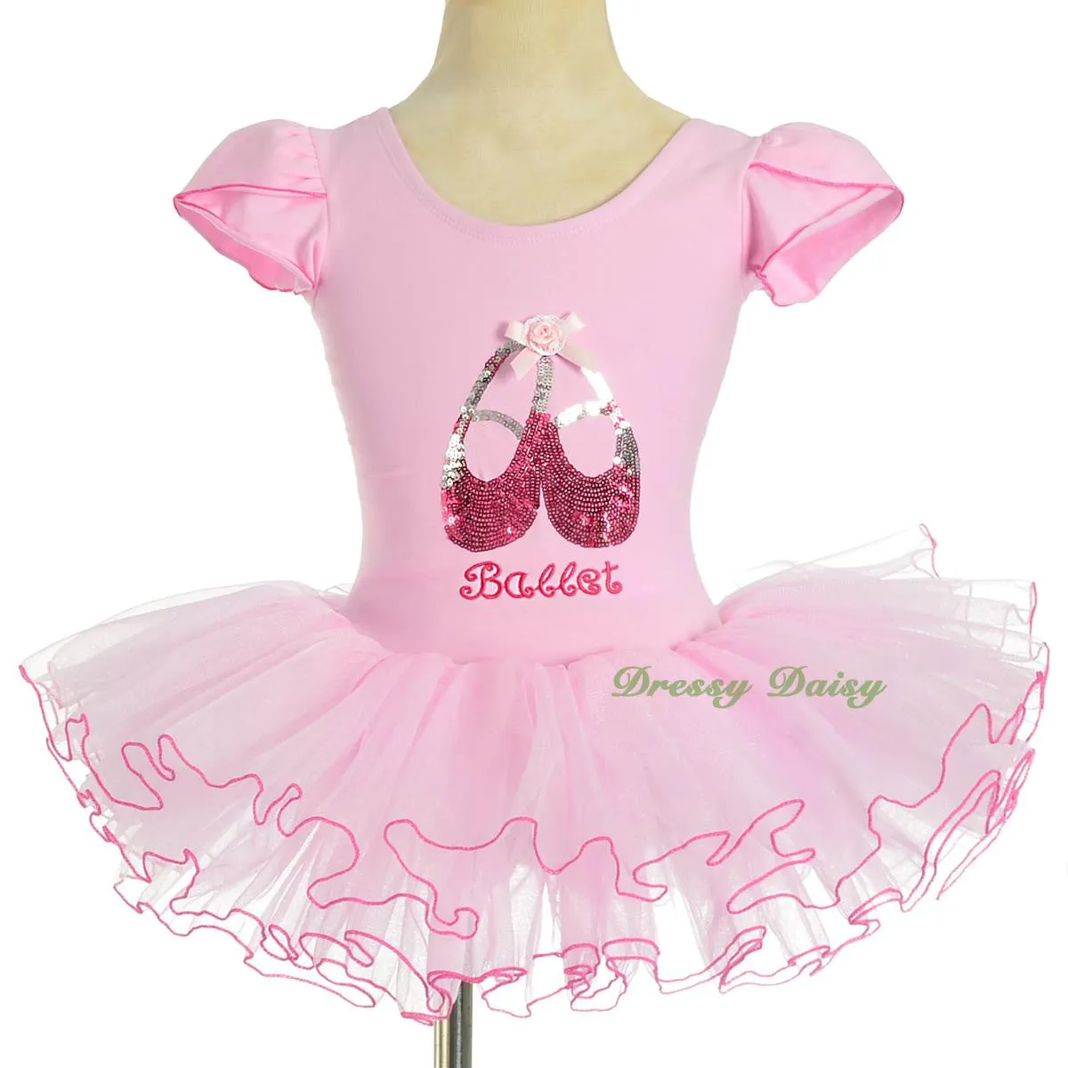 BA060 Girls' Sequined Ballerina Shoe Ballet Tutus Fairy Dance Costumes Size 2-8