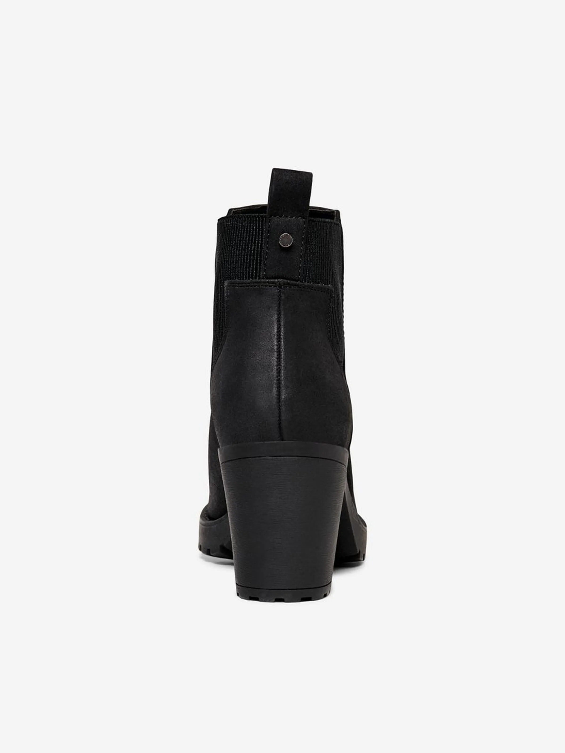 Barbara Heeled PU Boots - Black