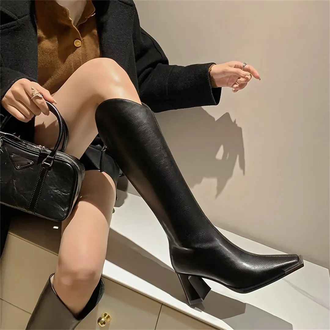 Bold Statement Long Leather Boots