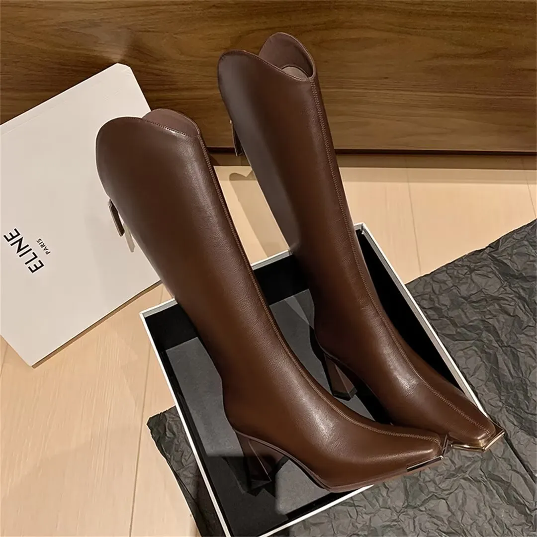 Bold Statement Long Leather Boots