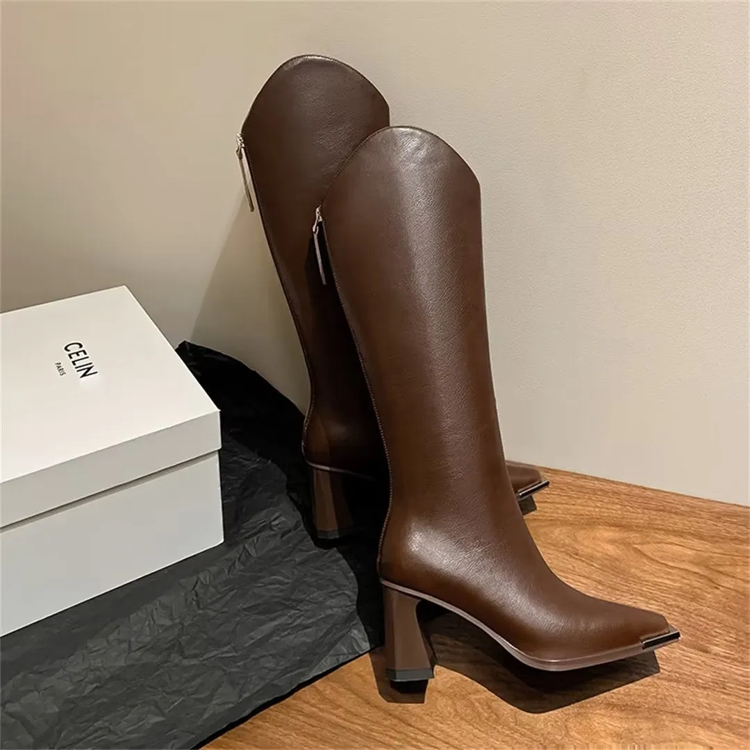 Bold Statement Long Leather Boots