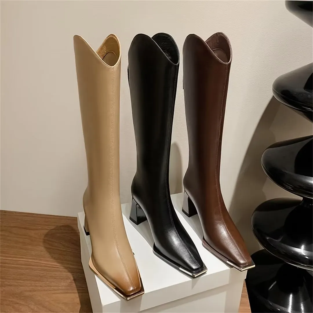 Bold Statement Long Leather Boots