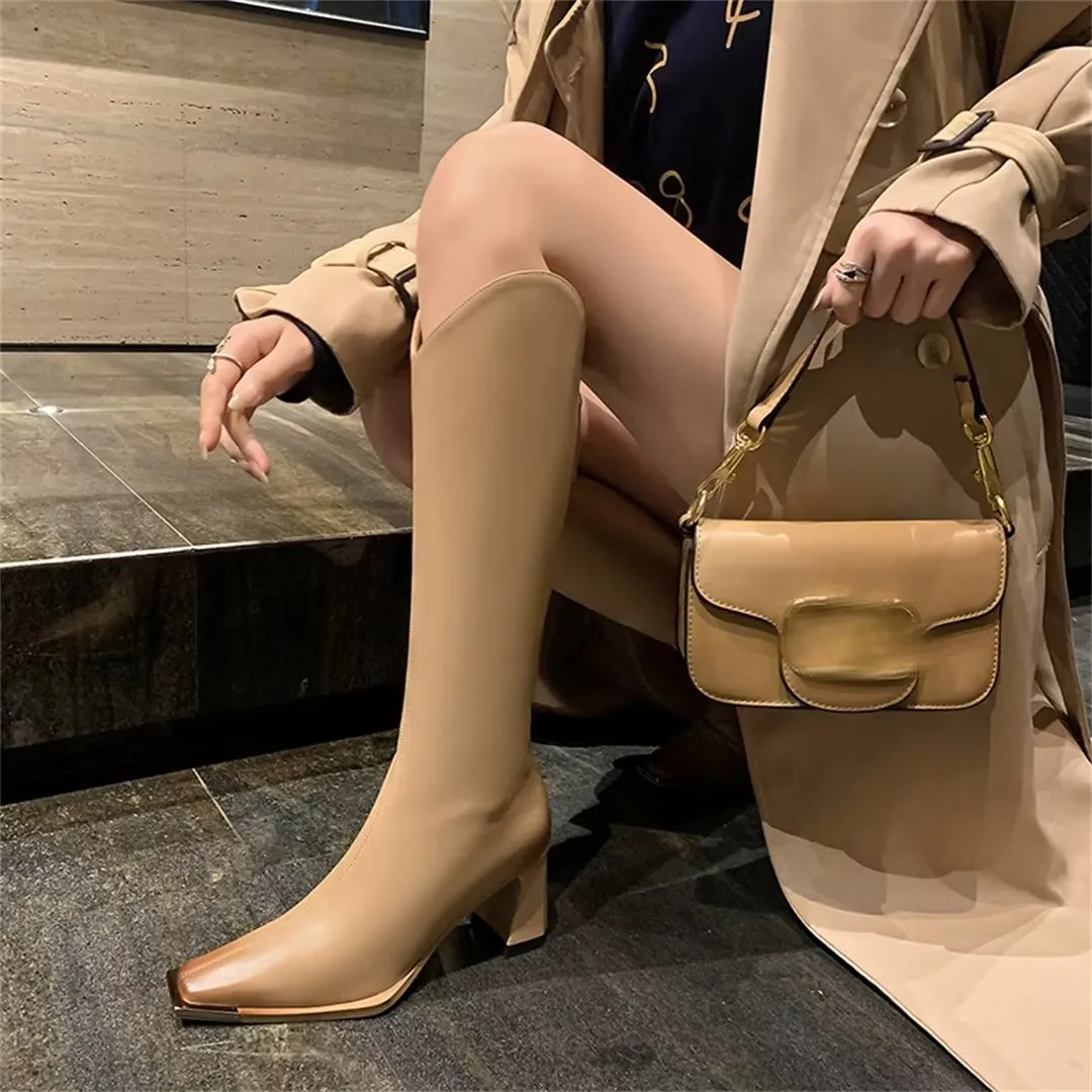 Bold Statement Long Leather Boots