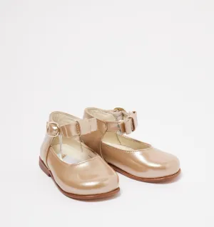 Bonpoint Nude Ankle Bow Baby Shoe