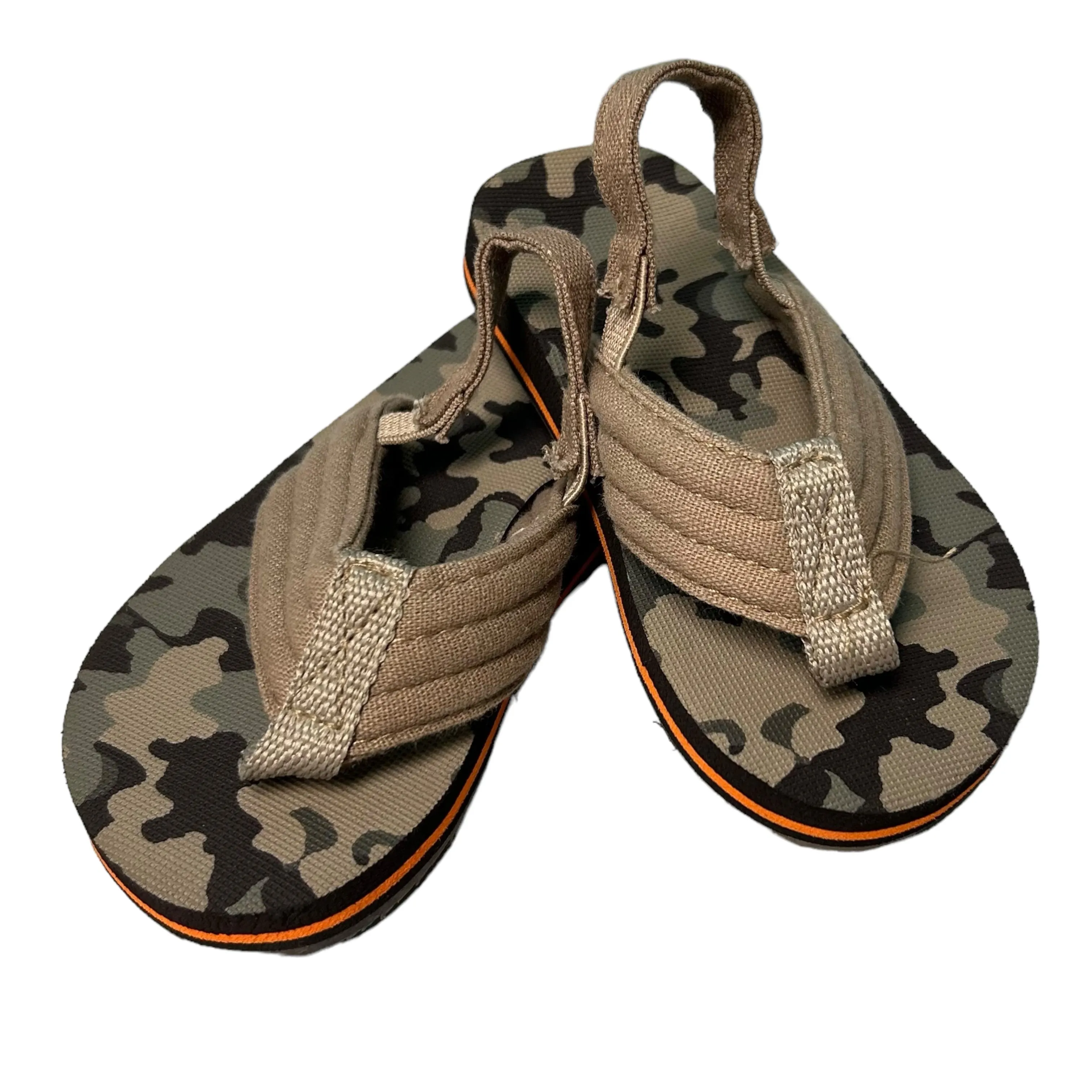 Cat & Jack Toddler Boy Size 5/6 Brown Camouflage Sandals