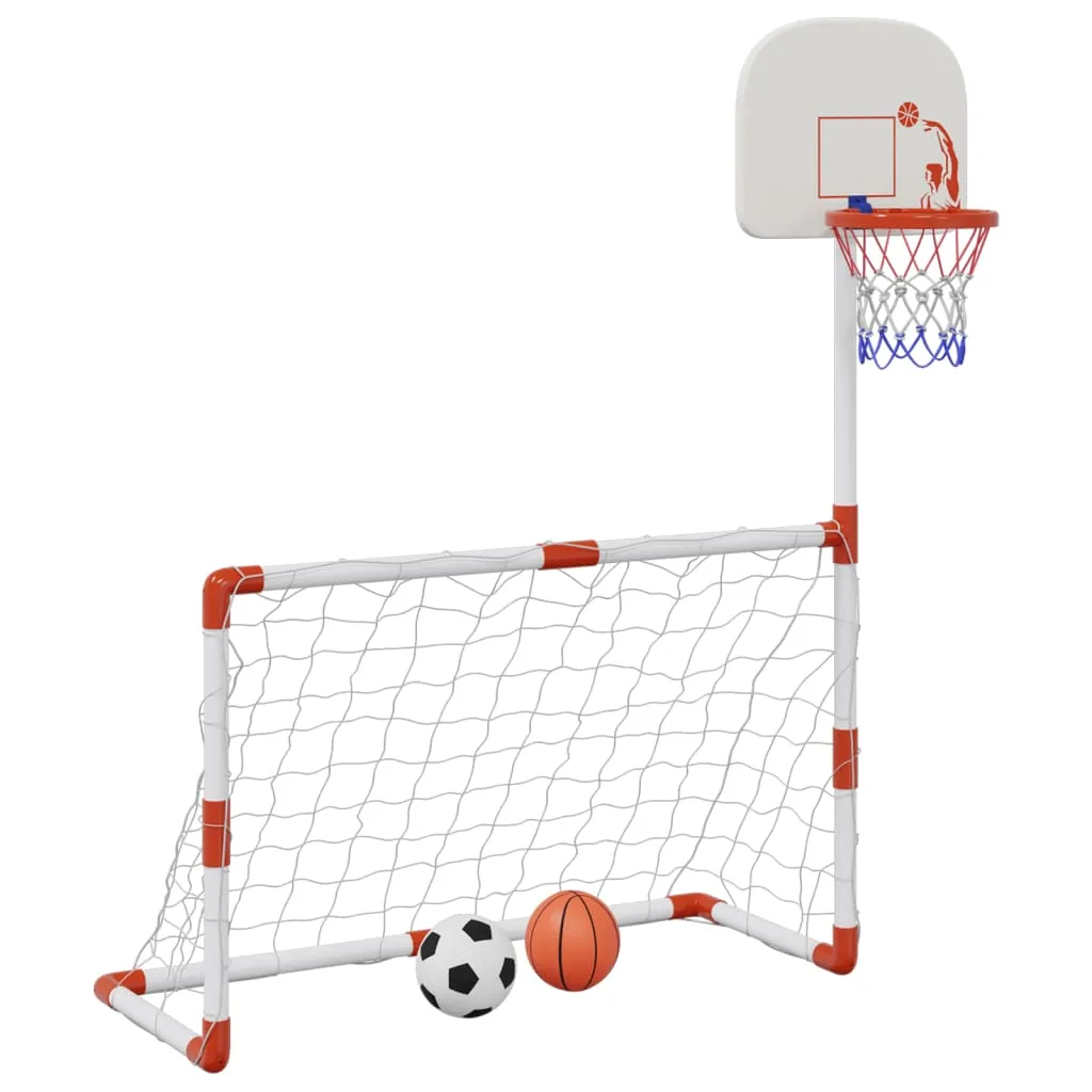 Children's Football and Basketball Set with Balls 98x50x70 cm