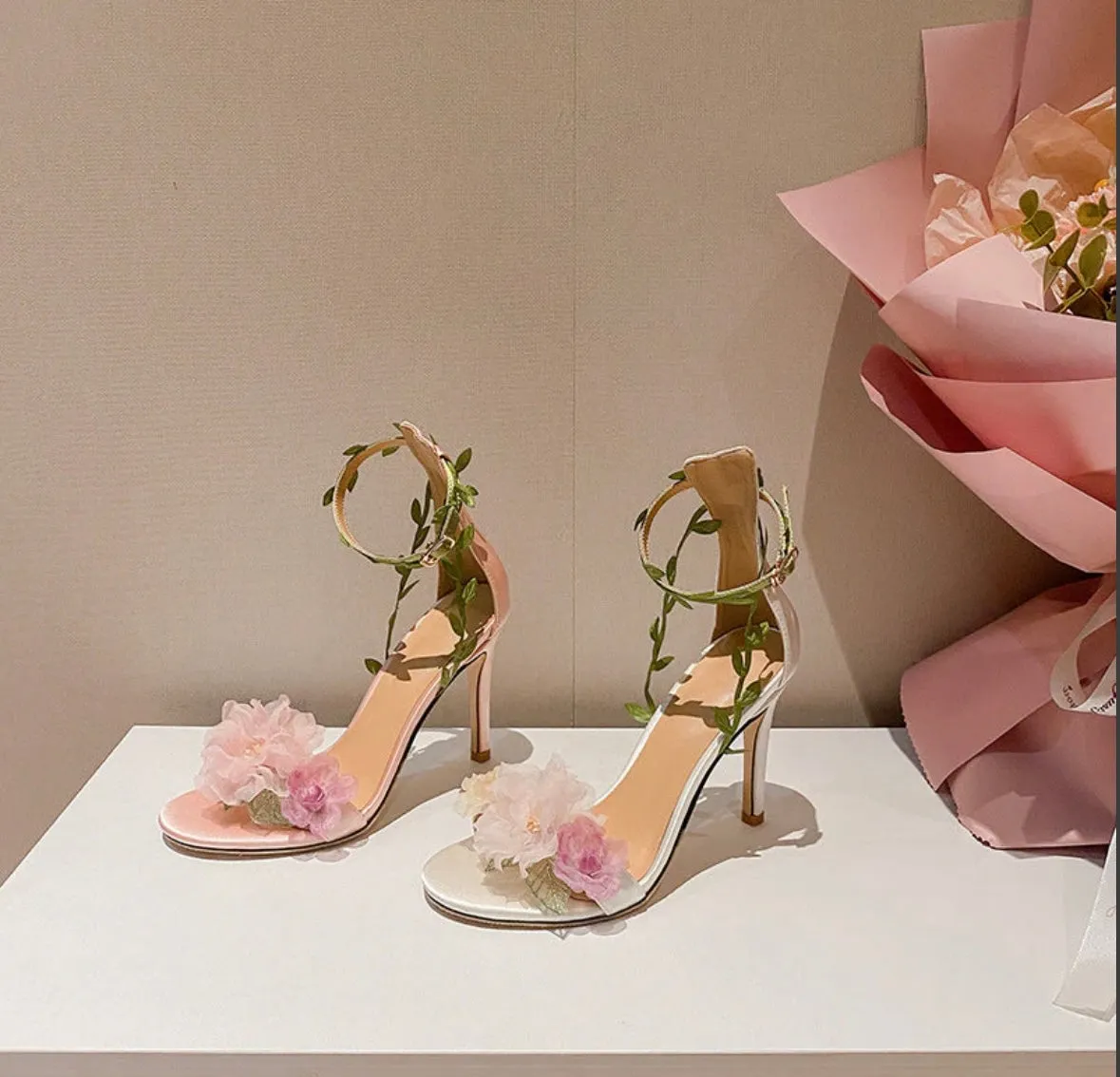 Claire Floral Heels