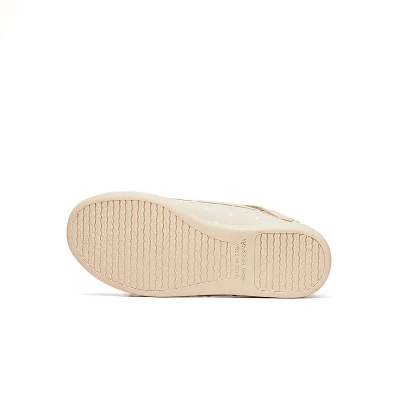 Classic Swiss-Dot Mary Janes in Camel by childrenchic