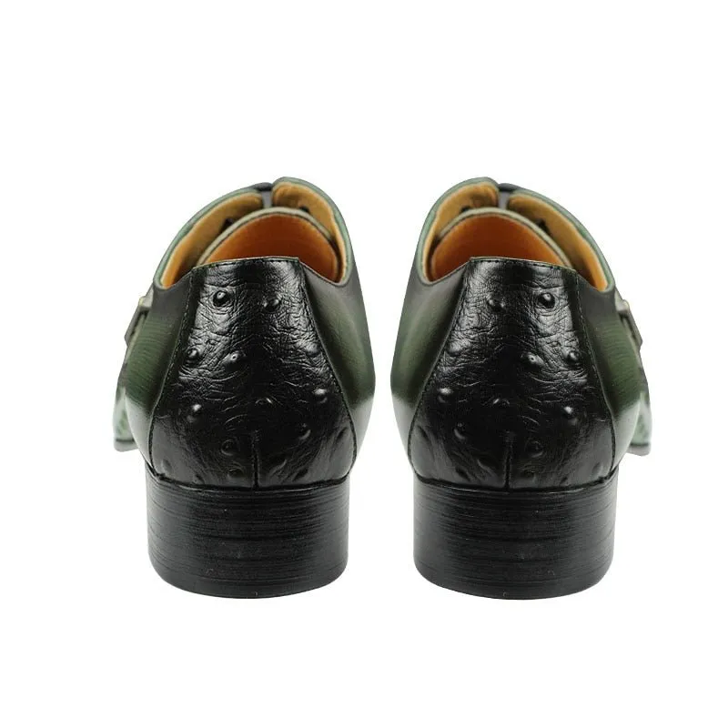 CrocEmbossed Luxury Leather Oxford Dress Shoes