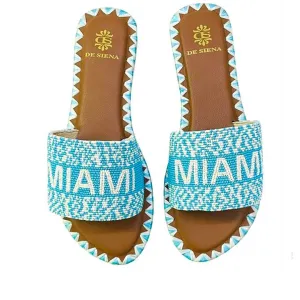 DE SIENA MIAMI BEADS POOL BLUE FLATS