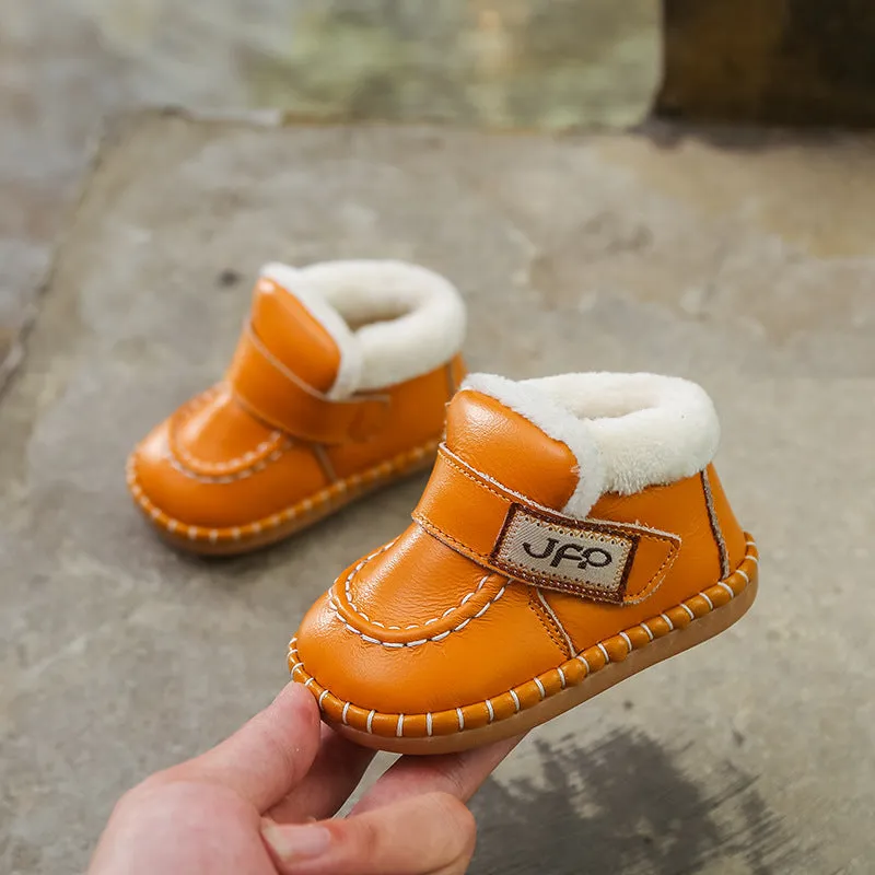 Female Baby Toddler Shoes Soft Soled Autumn and Winter Warm Snow Boots