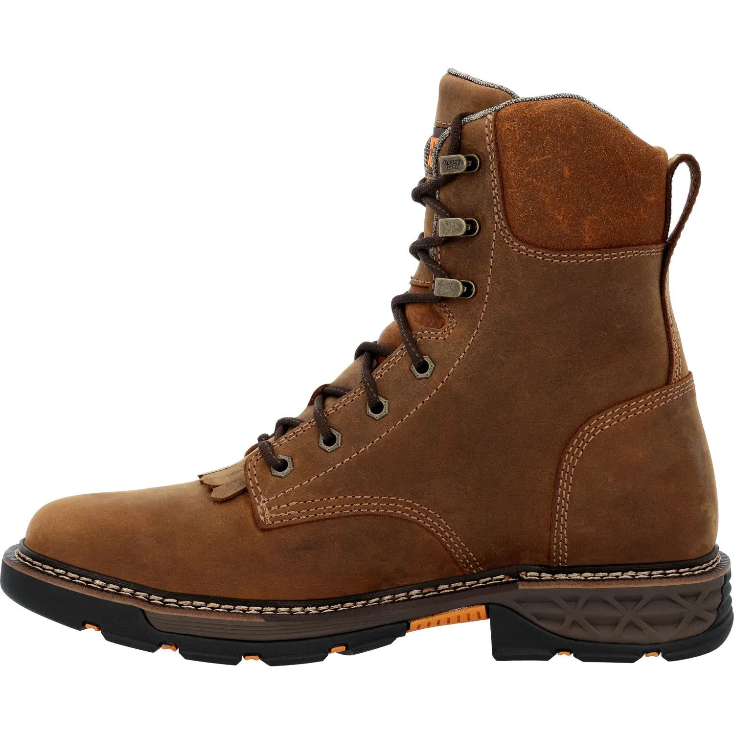 Georgia Mens Carbo-Tec FLX WP Lacer Brown Leather 8in Work Boots