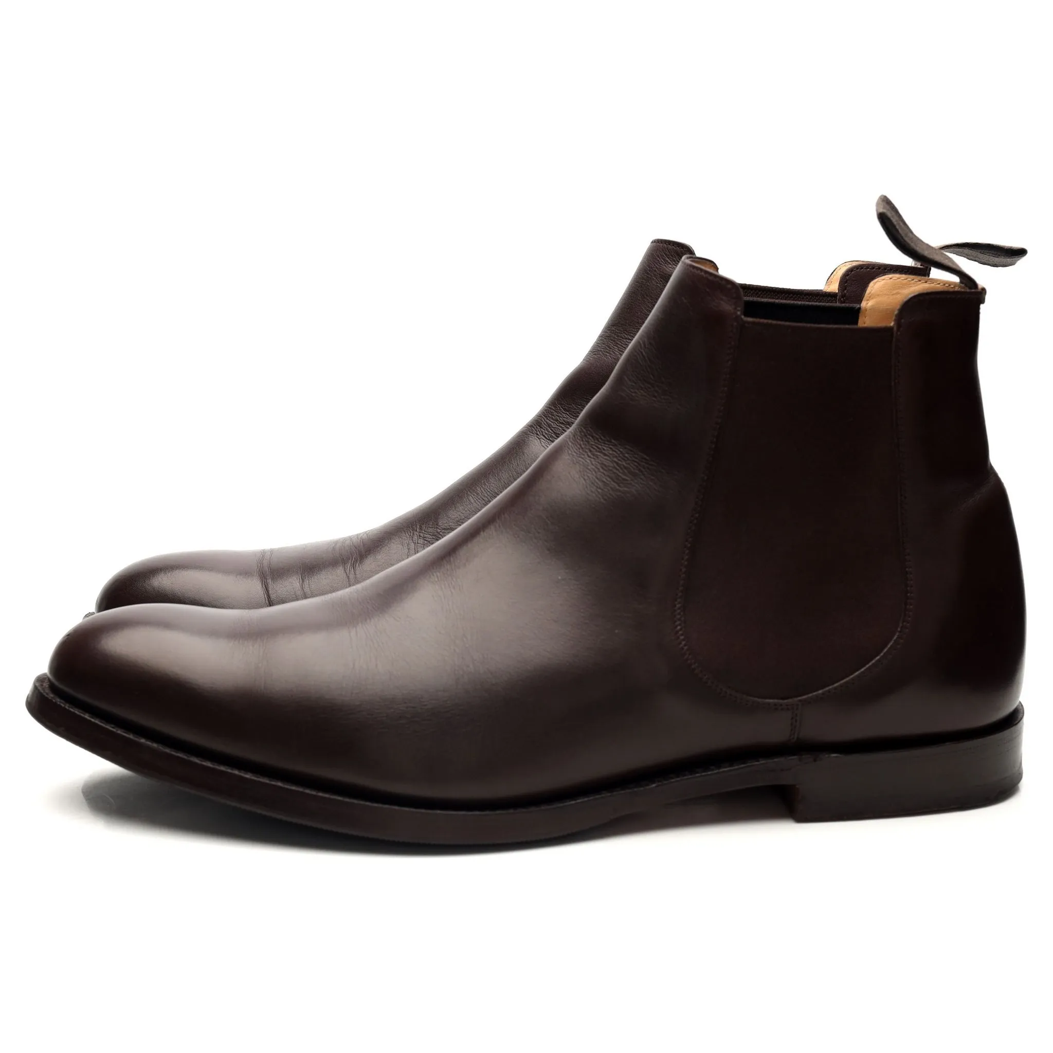 'Houston' Dark Brown Leather Chelsea Boots UK 9 G