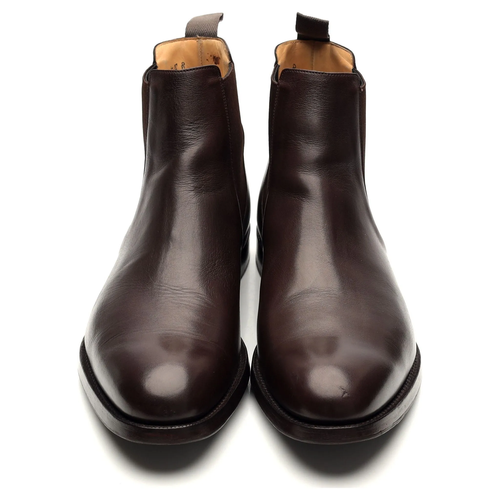 'Houston' Dark Brown Leather Chelsea Boots UK 9 G