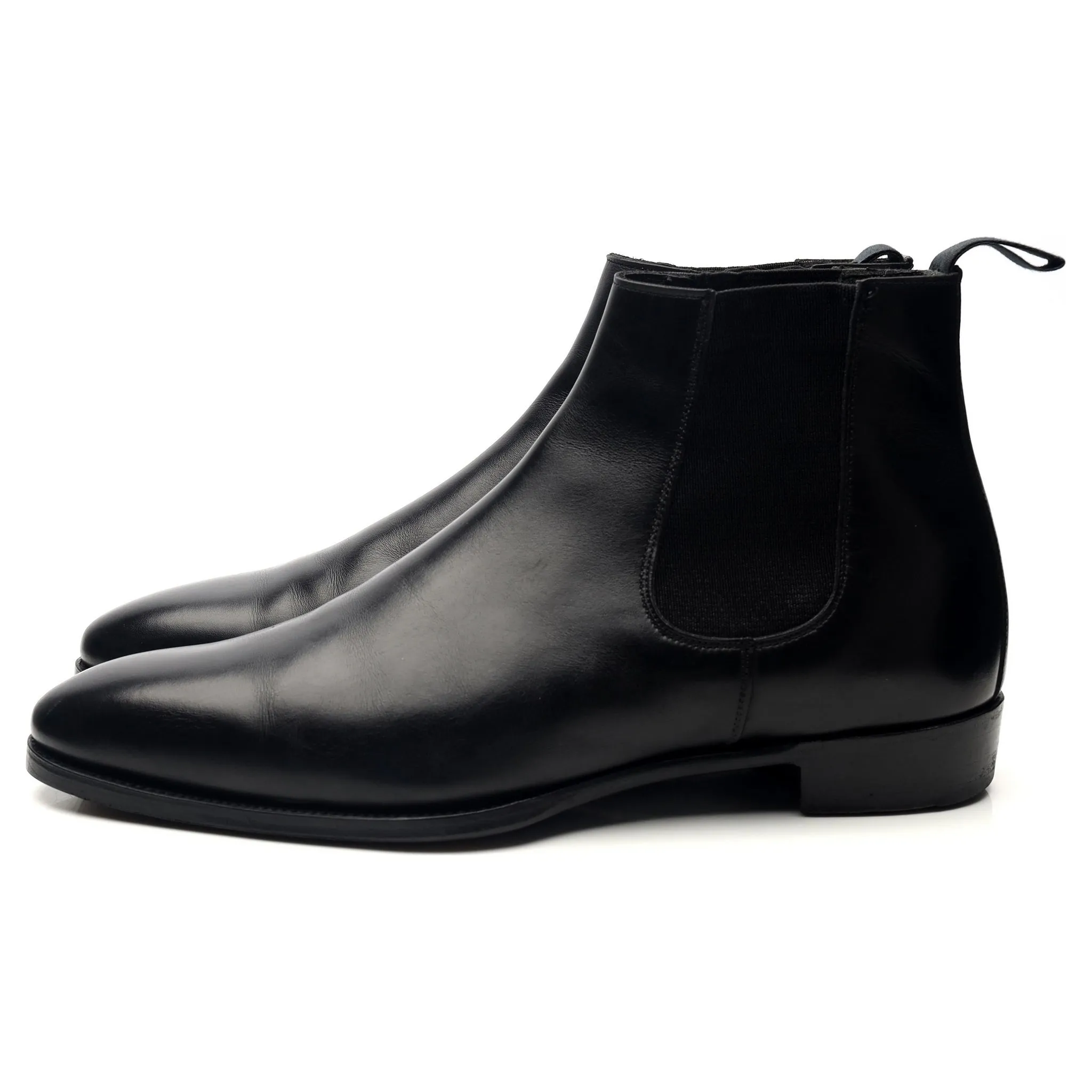 'Jason' Black Leather Chelsea Boots UK 9 E