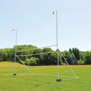 Jaypro Portable Practice Football/Soccer Combo Goal (High School) (8 ft. H x 24 ft. W with 10 ft. H Uprights, 23 ft.-4 in. width)