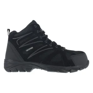 Knapp Mens Black Leather Mesh WP Hiker Boots Ground Patrol Comp Toe