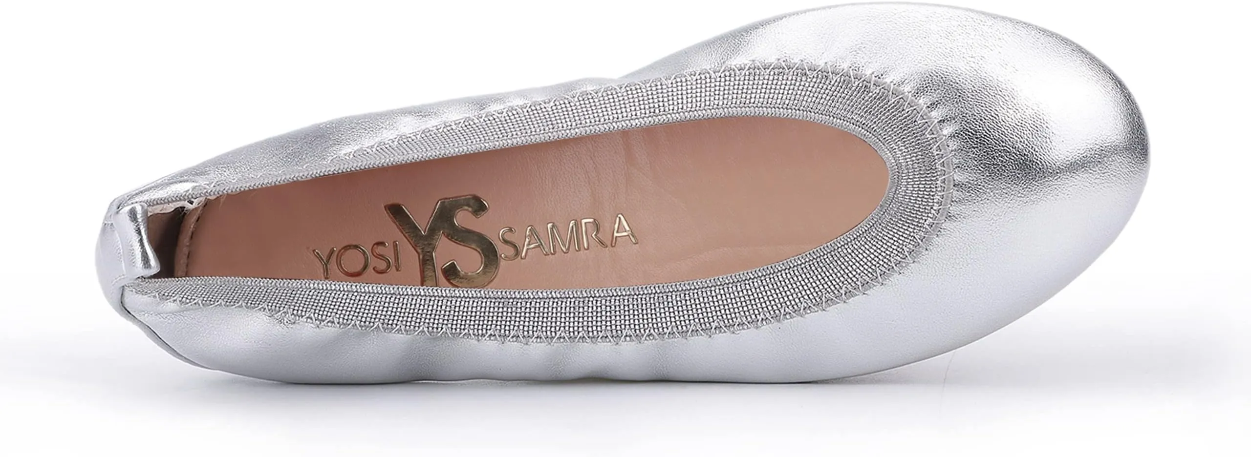 Miss Samara Yosi Samra ballet flats, Silver Metallic