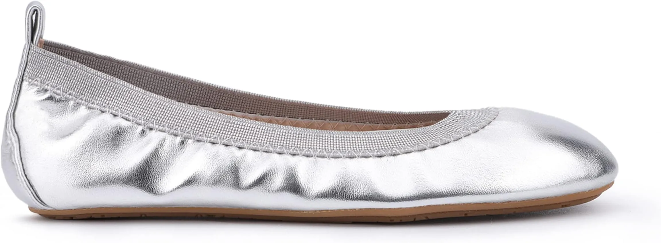 Miss Samara Yosi Samra ballet flats, Silver Metallic