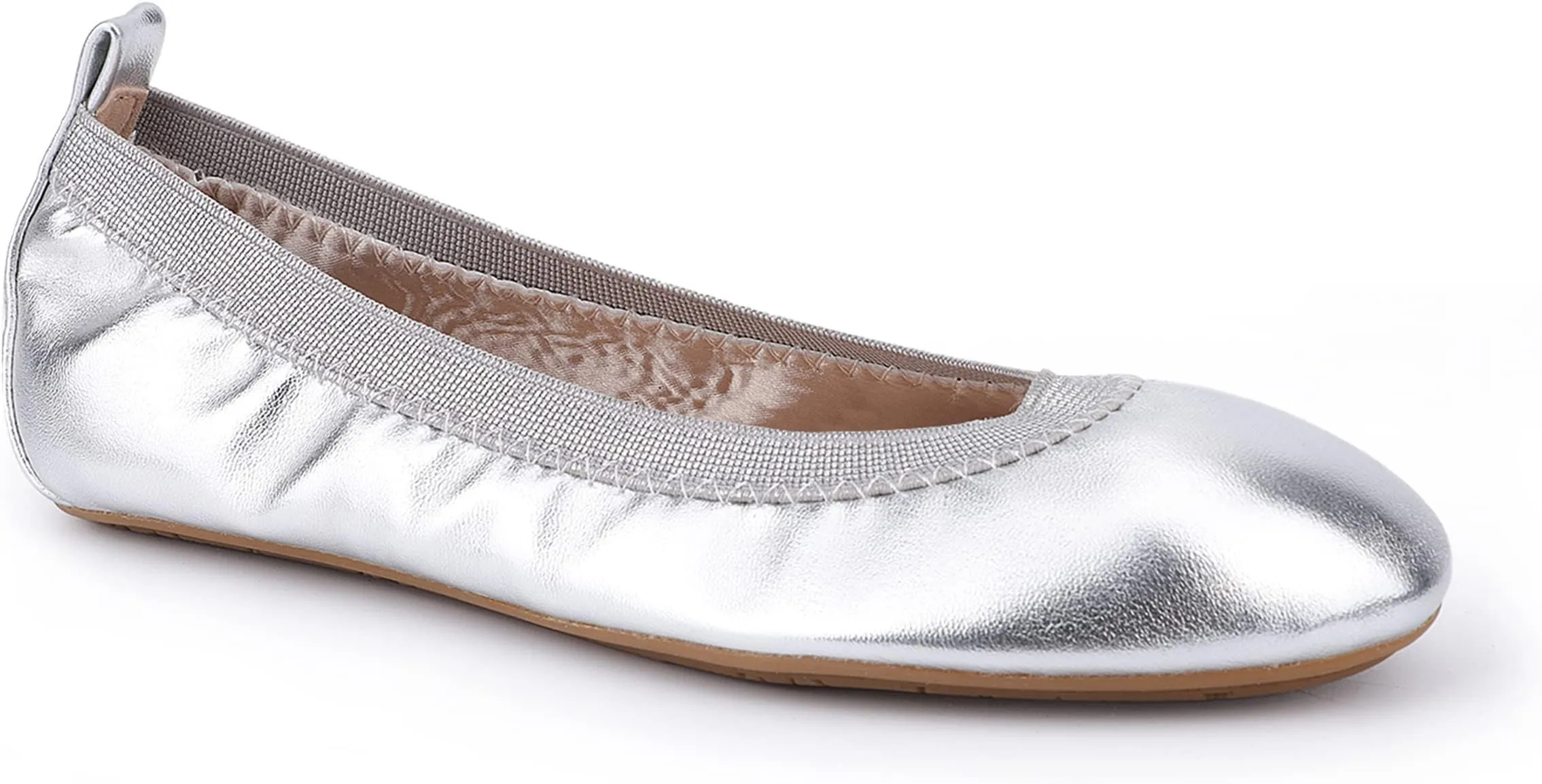 Miss Samara Yosi Samra ballet flats, Silver Metallic