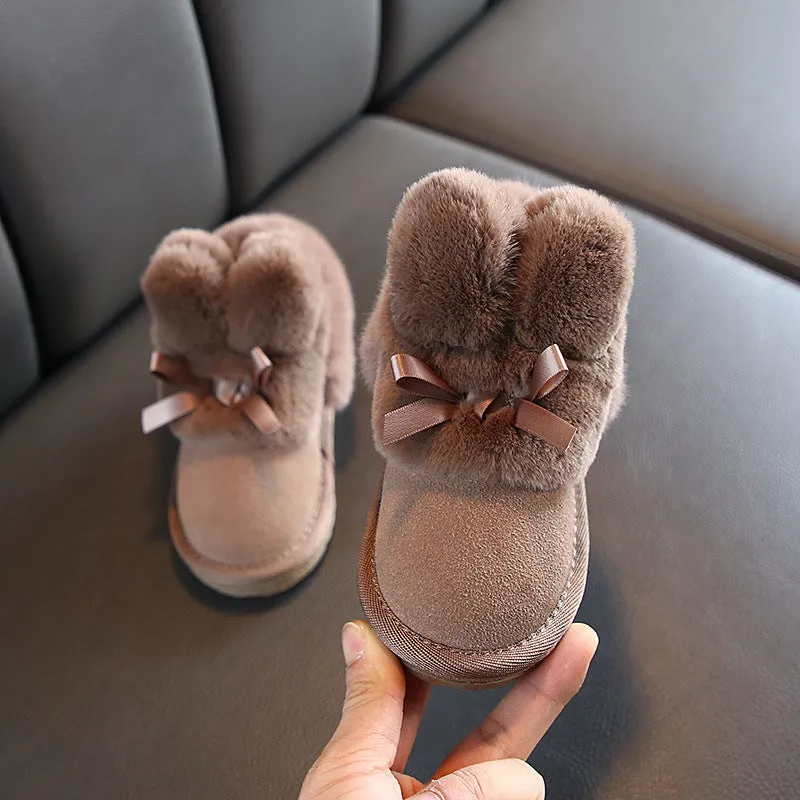 New Girls' Plush And Thick Warm Boots In Winter