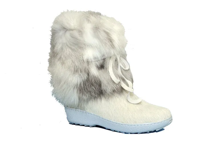 Regina Imports | Volpe | Short Black Tip Fox Fur Boots | Women's