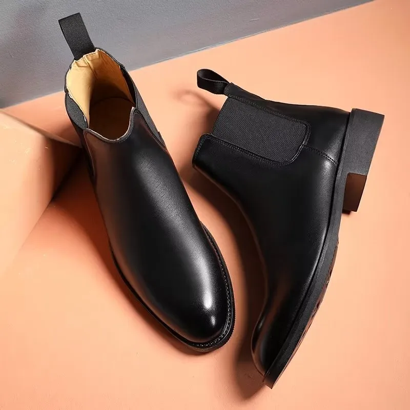 RomaLuxe Pointed Toe Chelsea Boots