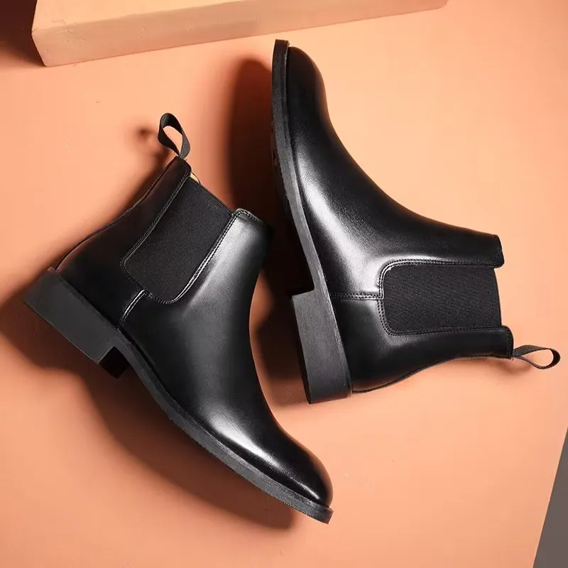 RomaLuxe Pointed Toe Chelsea Boots