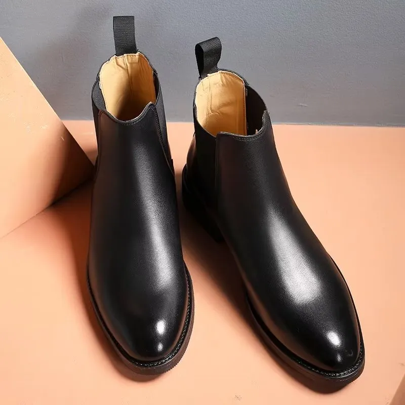 RomaLuxe Pointed Toe Chelsea Boots