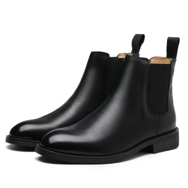 RomaLuxe Pointed Toe Chelsea Boots