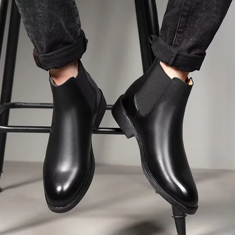 RomaLuxe Pointed Toe Chelsea Boots