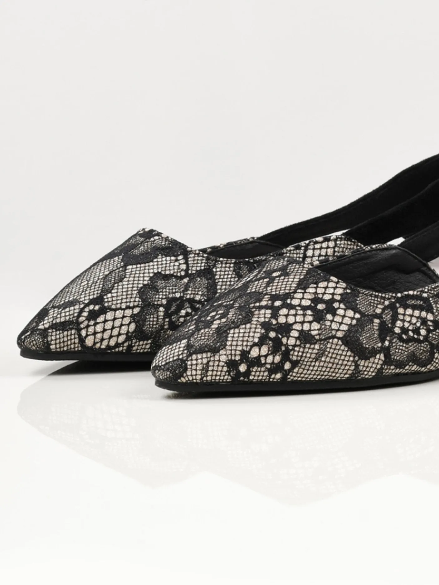 Shimmer Net Shoes - Black