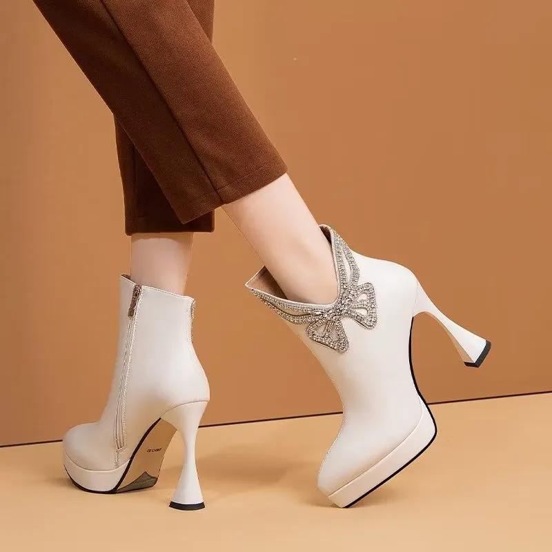 SophiLeather Chic Heeled Boots