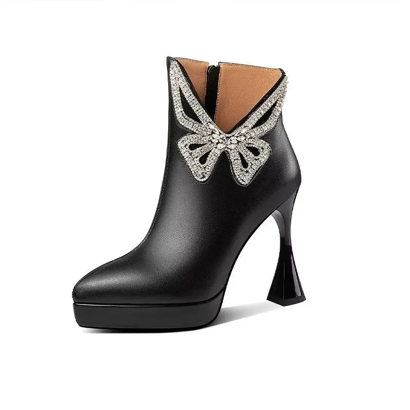 SophiLeather Chic Heeled Boots