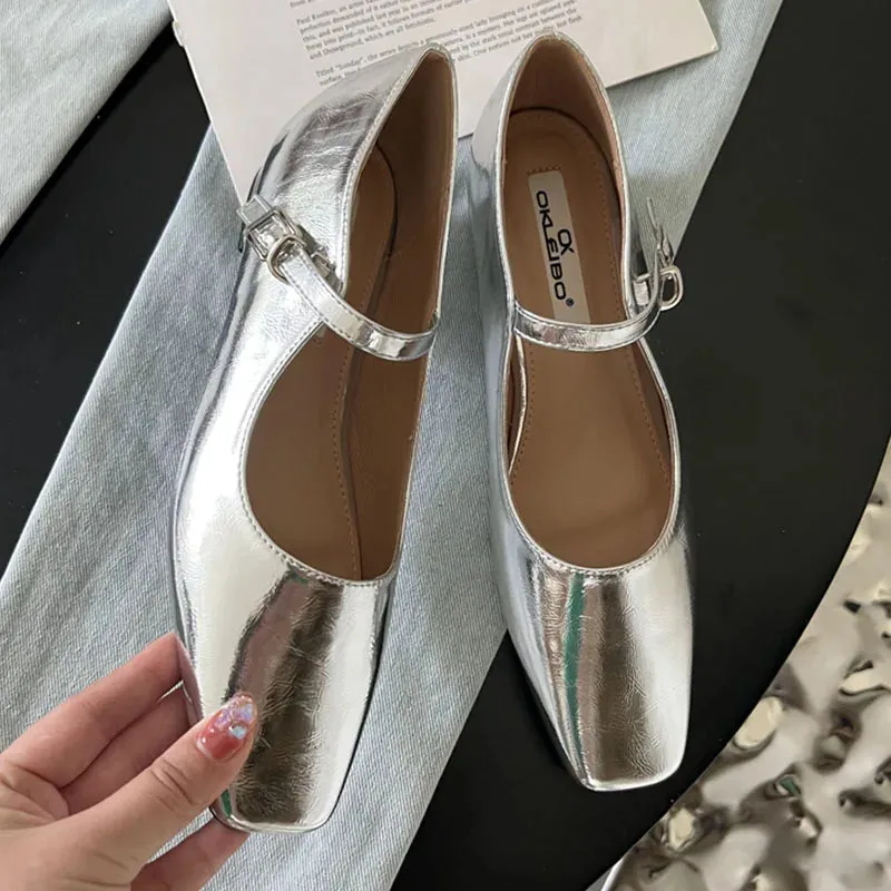 TAVIMART  -  Spring New Women Mary Jane Shoes Fashion Round Toe Shallow Slip On Ladies Flat Shoes Soft Sole Outdoor Dress Ballerina