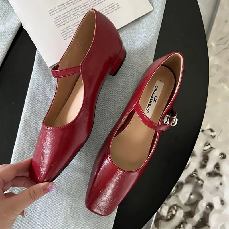 TAVIMART  -  Spring New Women Mary Jane Shoes Fashion Round Toe Shallow Slip On Ladies Flat Shoes Soft Sole Outdoor Dress Ballerina