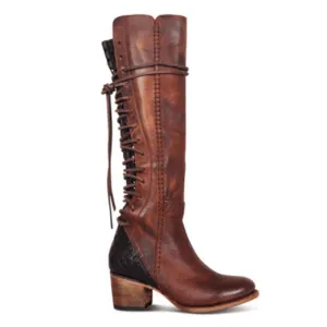 Women Stylish Solid Colored High Thick Heel Fashion Boots - WSC50811